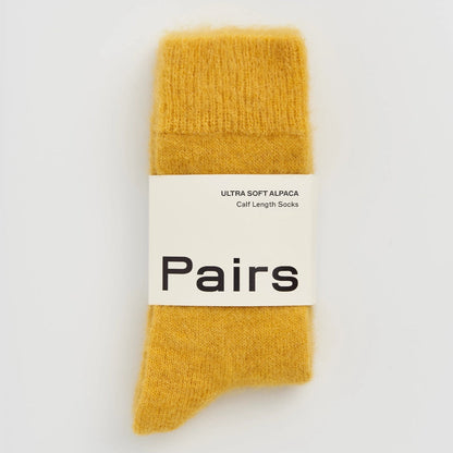 Pairs Ultra Soft Alpaca Socks - Dandelion Yellow