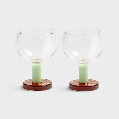 Cantine Glasses Set of Two - Amber & Mint