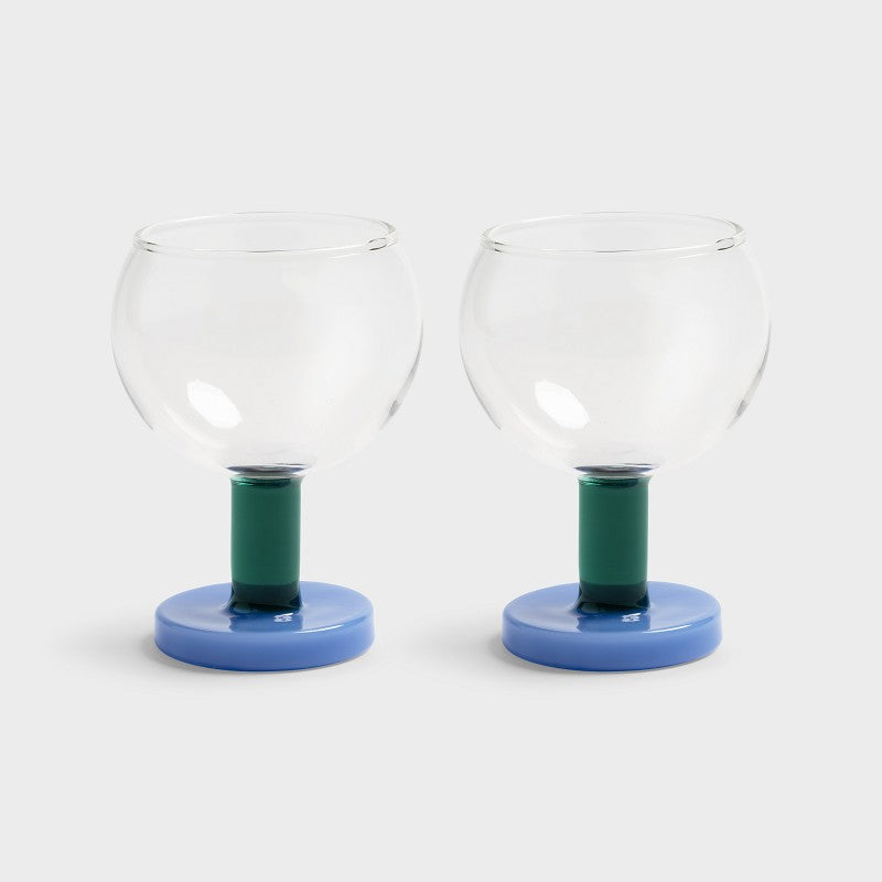 Cantine Glasses Set of Two - Blue & Green