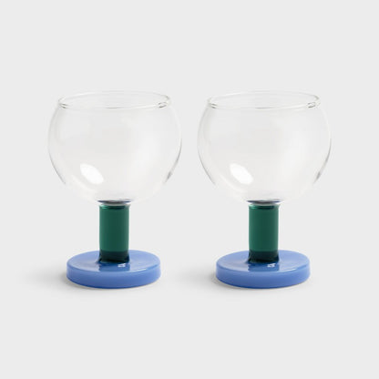 Cantine Glasses Set of Two - Blue & Green