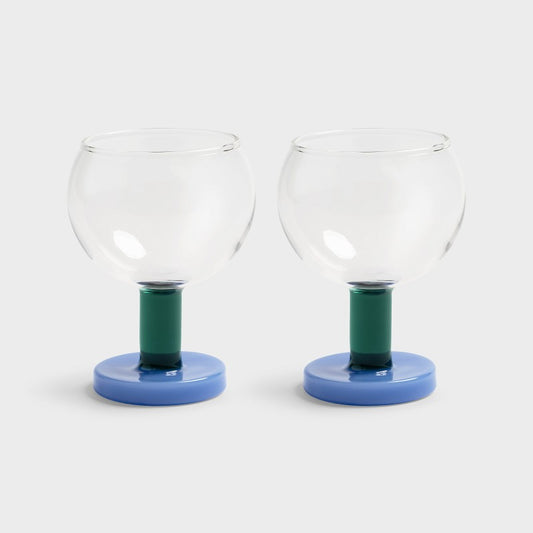 Cantine Glasses Set of Two - Blue & Green