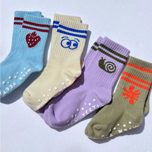 Milk Teeth Ribbed Grip Kids Sock
