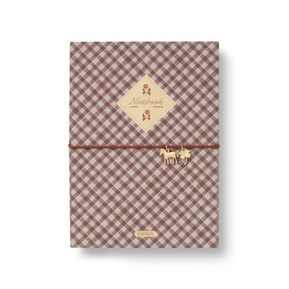 Charm Fabric Notebook - Petals and Plaid