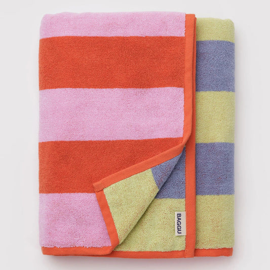 Baggu Bath Towel - Pool Stripe