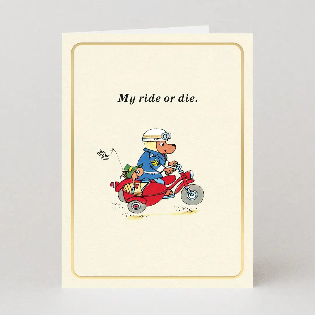 Ride or Die Mini Card by Richard Scarry
