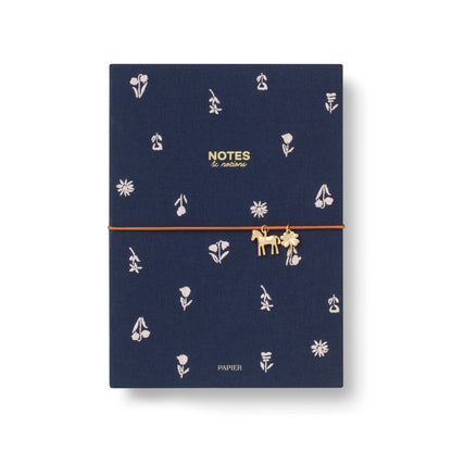 Charm Fabric Notebook - Twilight Blooms