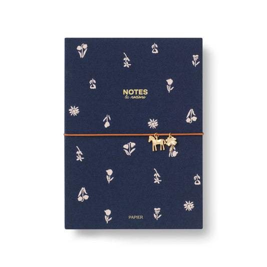 Charm Fabric Notebook - Twilight Blooms