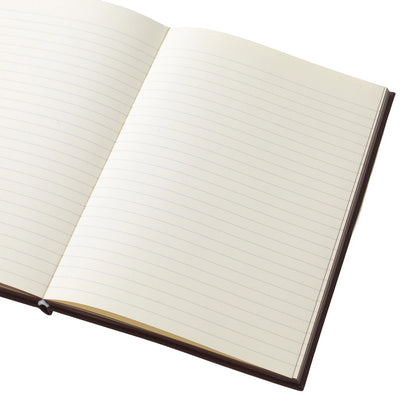 Charm PU Notebook - Chestnut and Ink Red