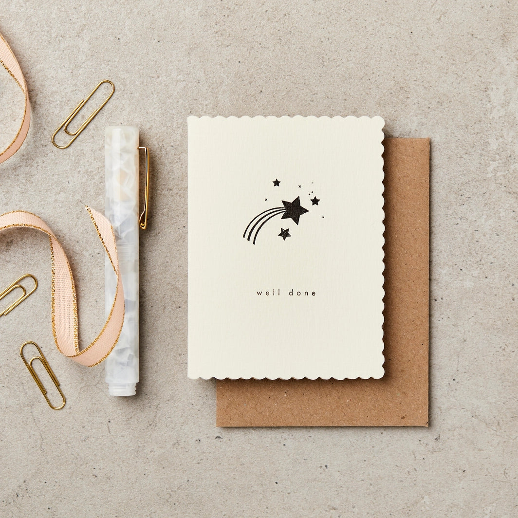 Well Done Shooting Stars Mini Card
