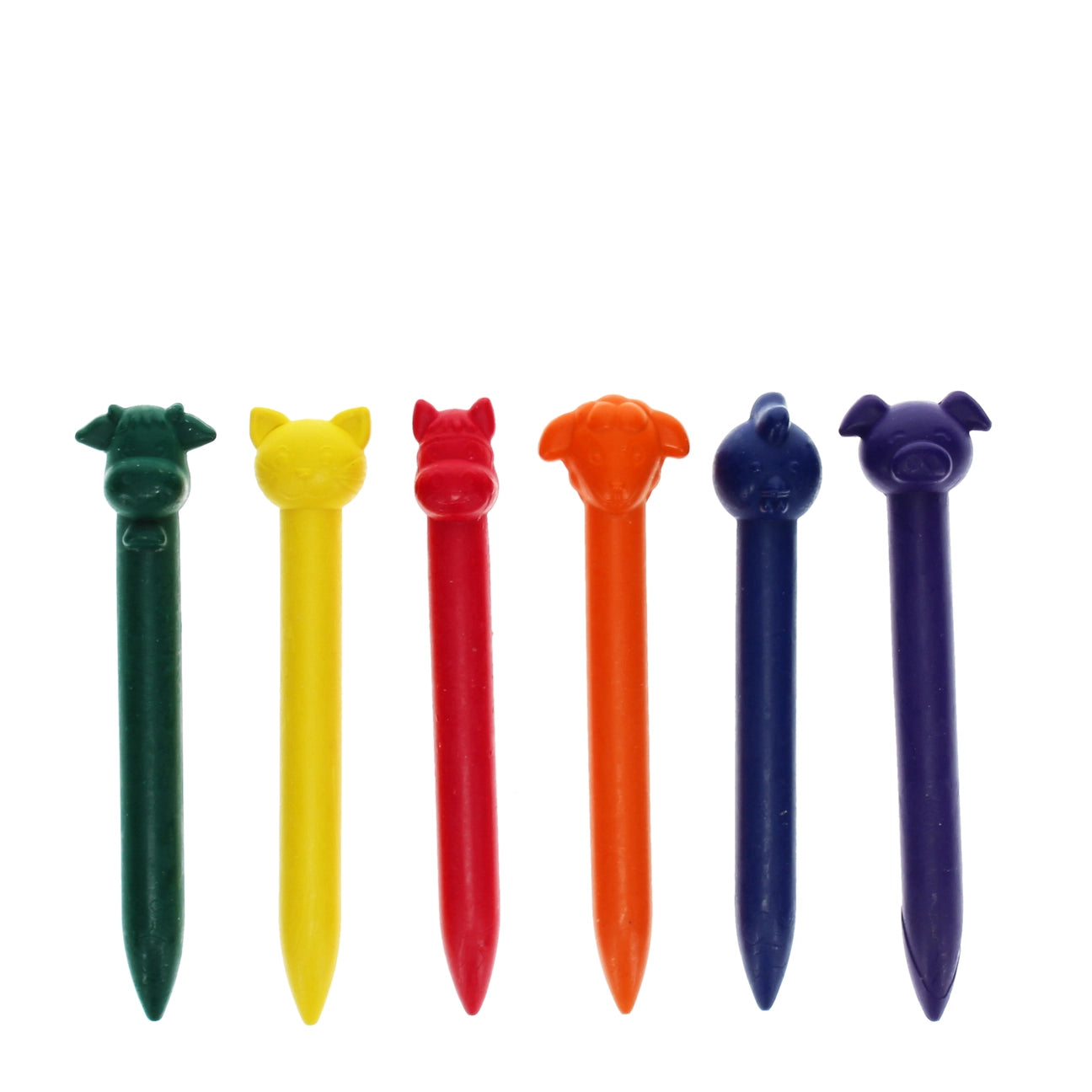 Animal Head Crayons - Set of 6