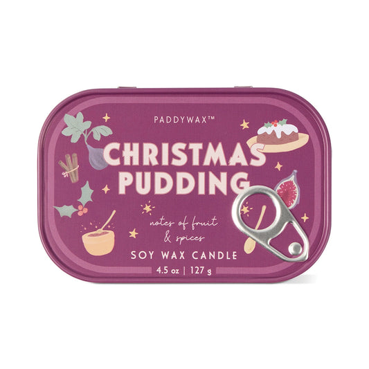 Paddywax Bistro Tin Candle - Christmas Pudding