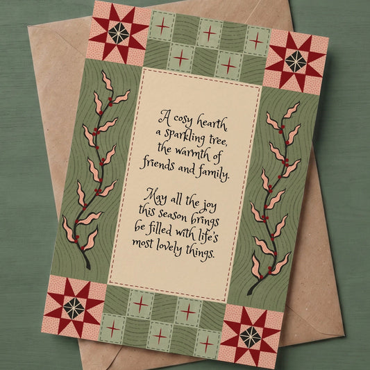 Christmas Quilt Green Card