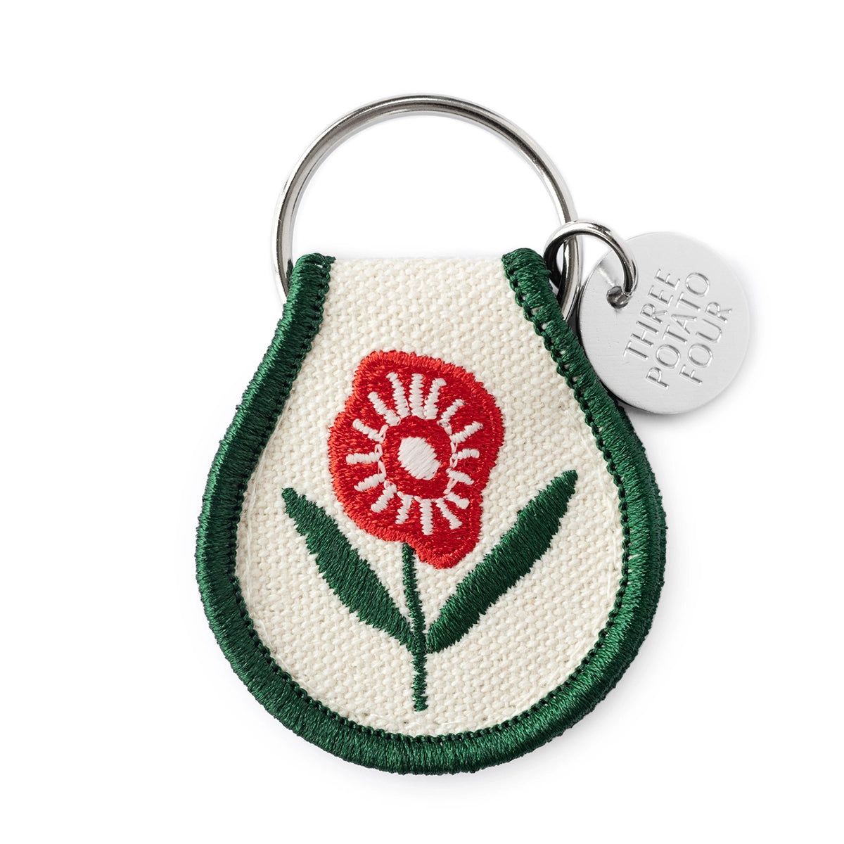 Three Potato Four Patch Keychain - Poppy Flower