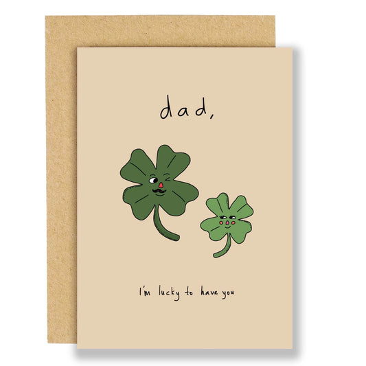 Lucky Clover Dad Card