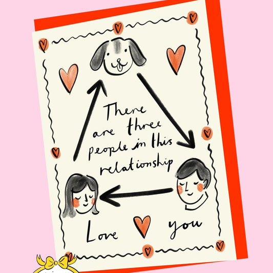 Three of Us Dog Card