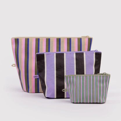 Baggu Go Pouch Set - Candy Shop Stripes