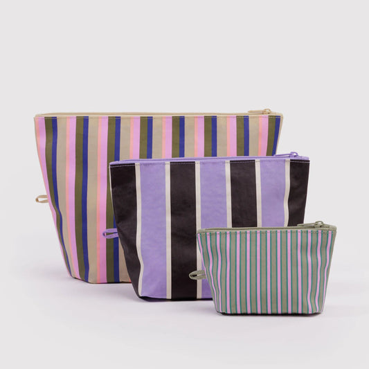Baggu Go Pouch Set - Candy Shop Stripes