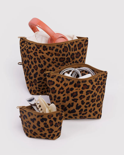 Baggu Go Pouch Set - Leopard