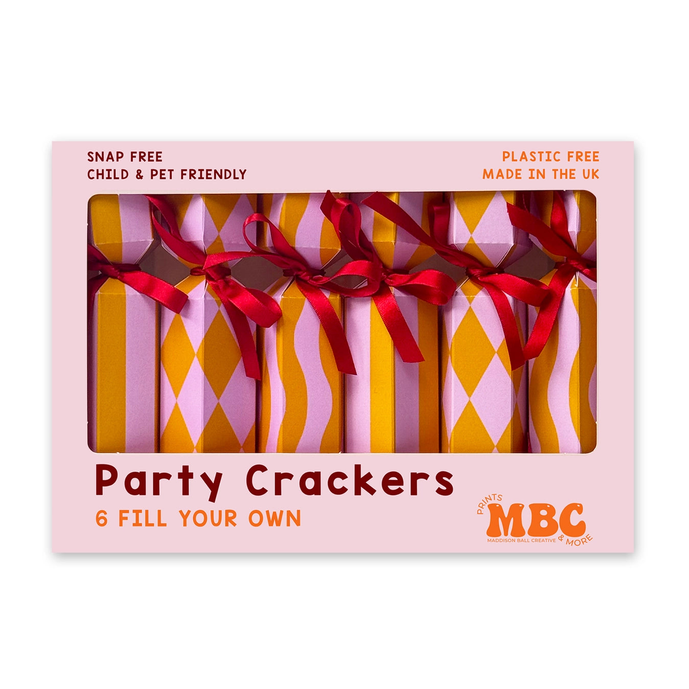 Christmas Crackers - Lilac and Mustard