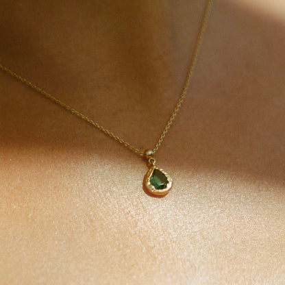 Agapée Lysia Green Charm Necklace