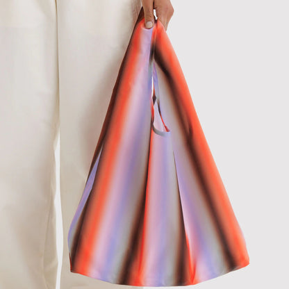 Baggu Standard Reusable Bag - Gradient Stripe Poppy and Lilac