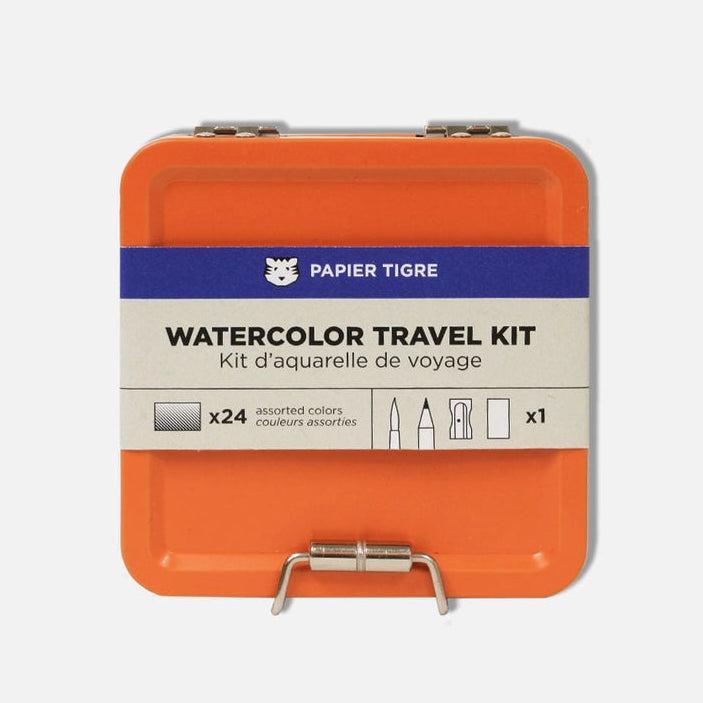 Papier Tigre Watercolour Travel Kit - Orange Tin