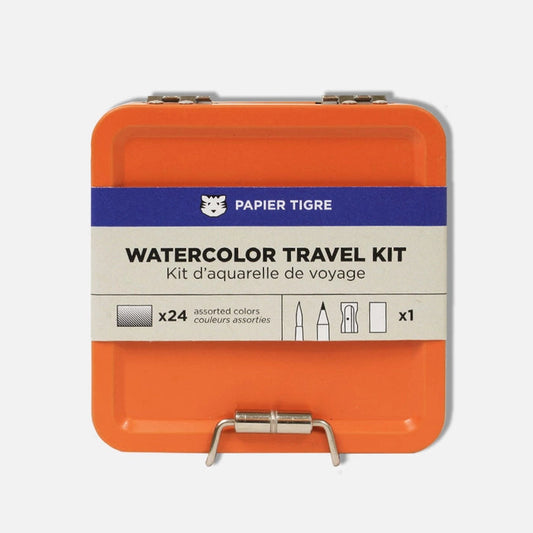 Papier Tigre Watercolour Travel Kit - Orange Tin