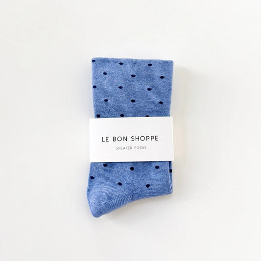 Le Bon Shoppe Polka Dot Sock - Blue & Navy