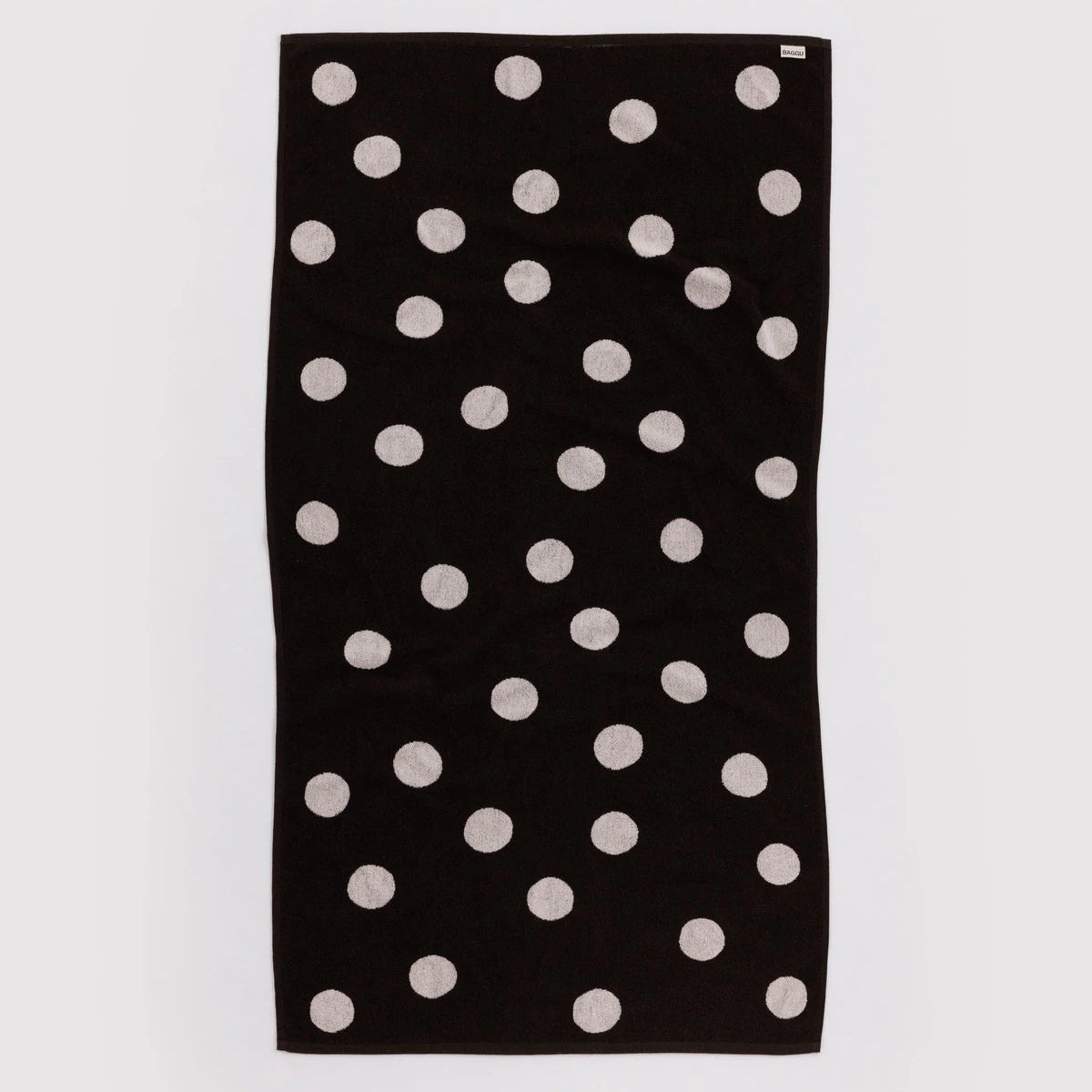 Baggu Bath Towel - Cream and Black Polka Dot
