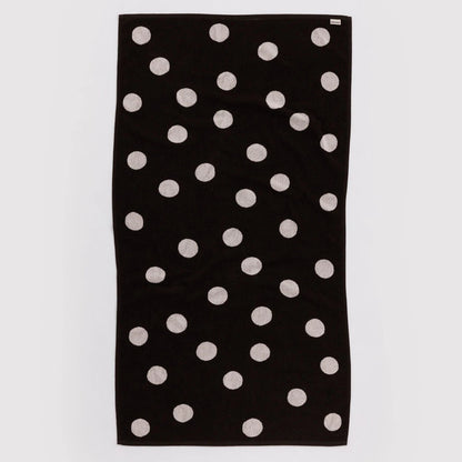Baggu Bath Towel - Cream and Black Polka Dot