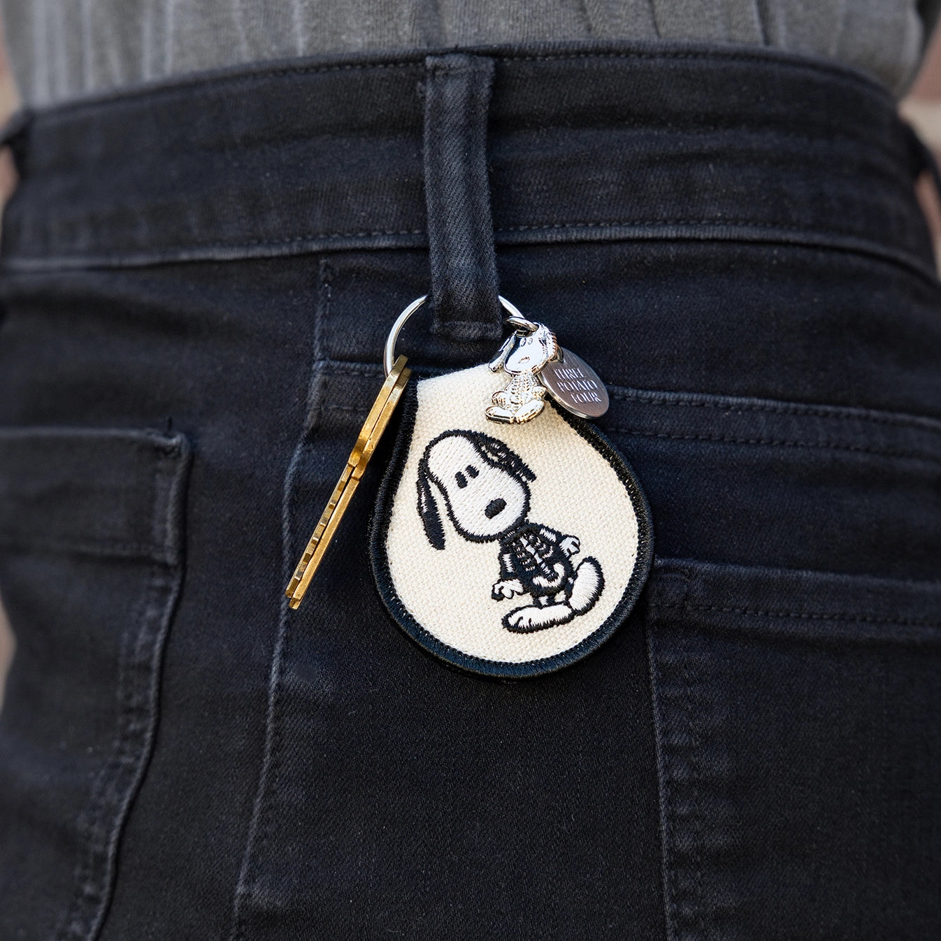 Three Potato Four Patch Keychain - Snoopy Skeleton