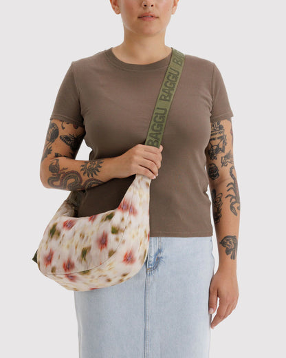 Baggu Medium Crescent Bag - Abstract Floral