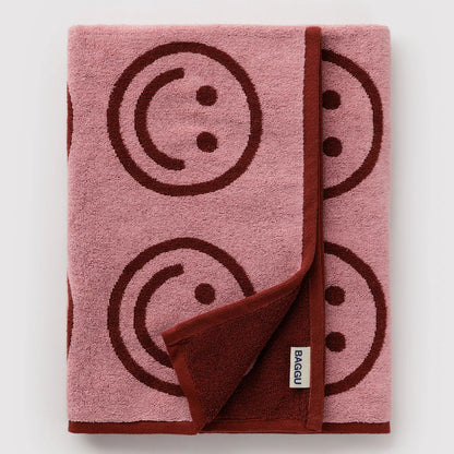 Baggu Bath Towel - Blush Happy