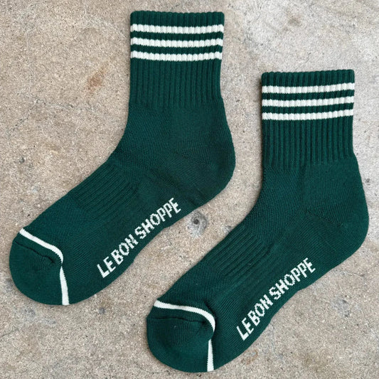 Le Bon Shoppe Girlfriend Socks - Hunter Green