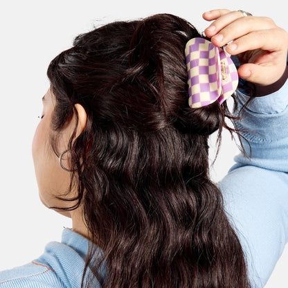 Chunks Checker Claw in Lavender