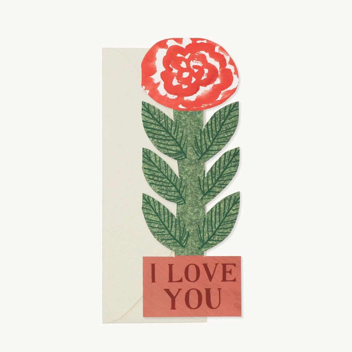 I Love You Flower Card