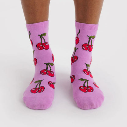 Baggu Crew Socks - Cherries