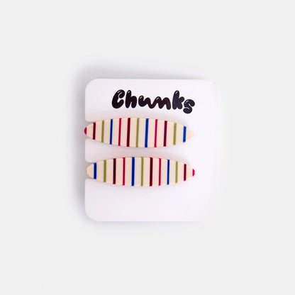 Chunks Allie Clips in Vanilla Stripe
