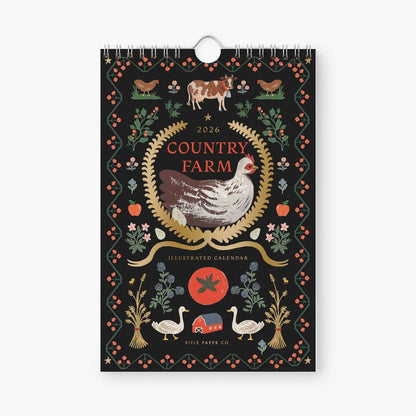 Rifle Paper Co 2026 Wall Calendar - Country Farm