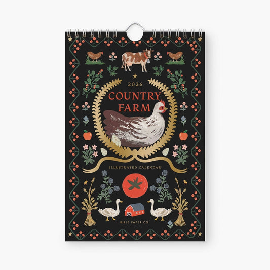 Rifle Paper Co 2026 Wall Calendar - Country Farm