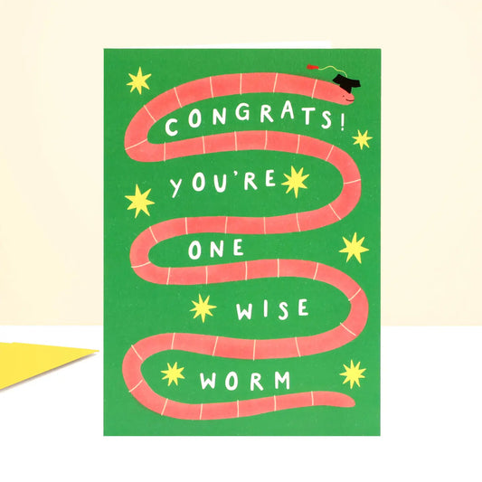 One Wise Worm Card