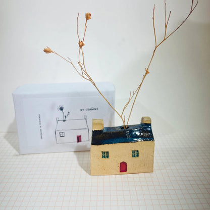 Ceramic Bothy House Bud Vase