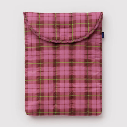 Baggu Laptop Case 13/14" - Azalea Pink Tartan