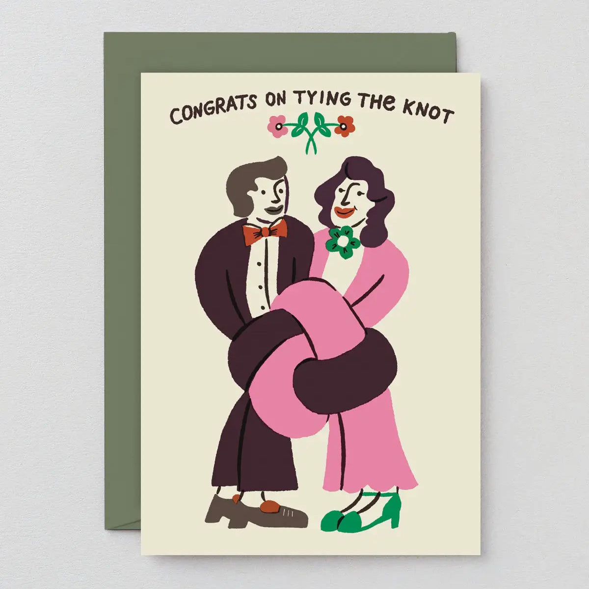 Congrats On Tying The Knot Wedding Card