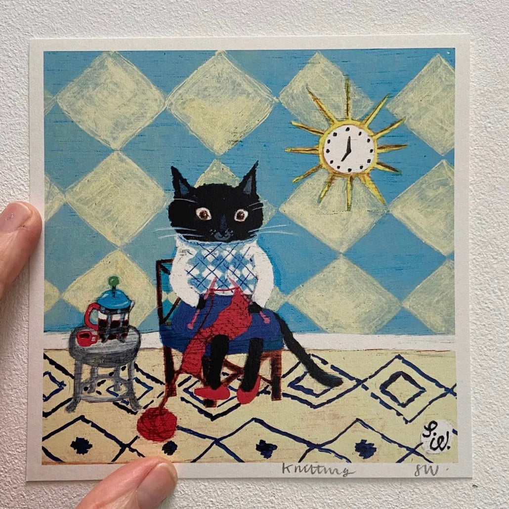 Moggshop Small Print - Knitting
