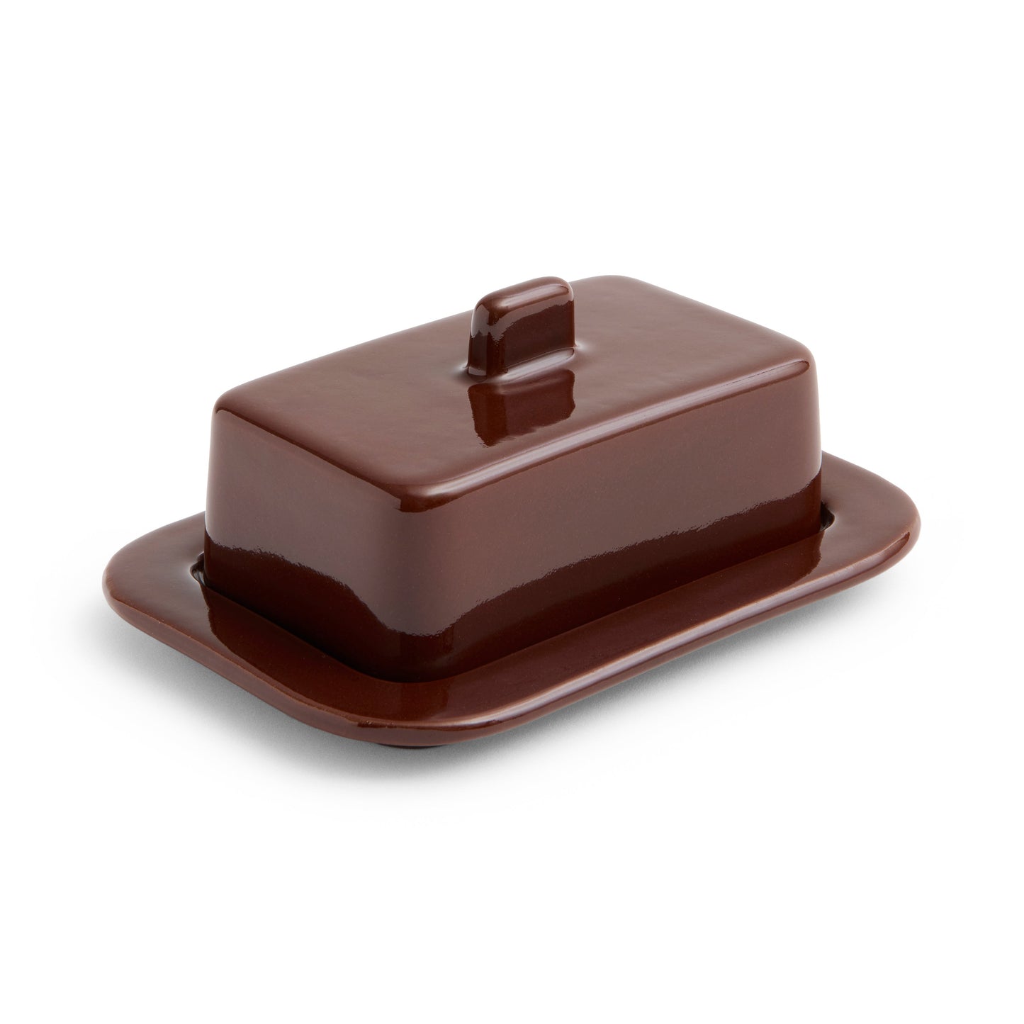 HAY Barro Butter Dish - Burgundy