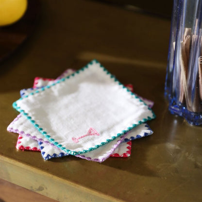 Zigzag Cocktail Napkins - Set of Four