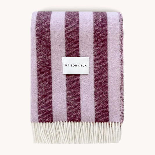 Maison Deux Candy Wrap Blanket - Lilac Aubergine