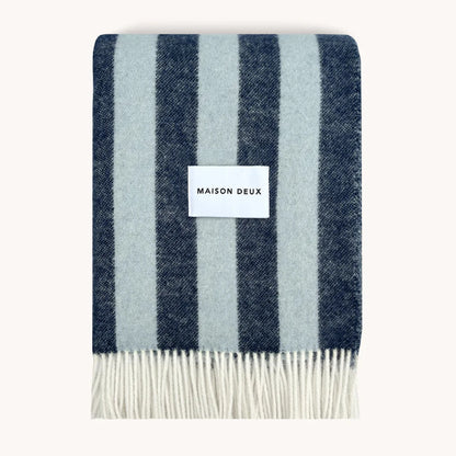 Maison Deux Candy Wrap Blanket - Navy Ice