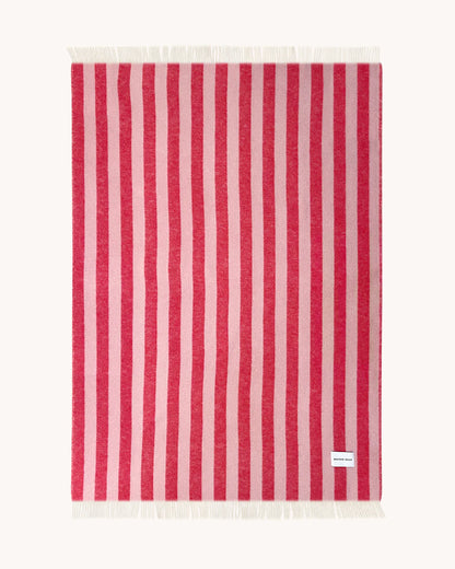 Maison Deux Candy Wrap Blanket - Pink Cherry